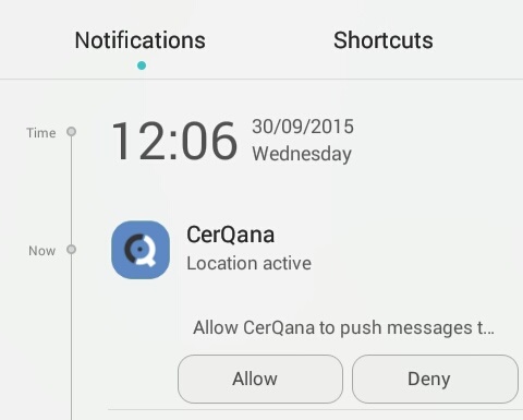 Allow notifications