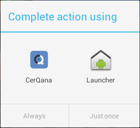 'Launcher' selection dialog